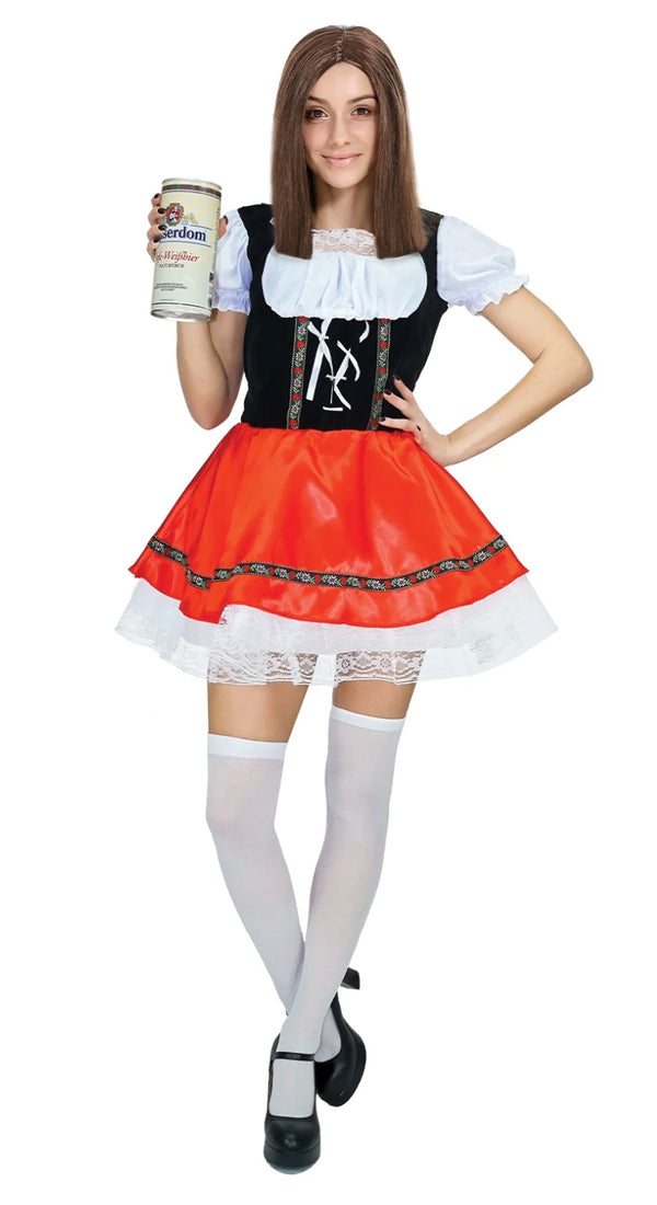 Ladies OktoberfestBeer girl Red Costume